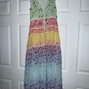 Rococo Sand Colorful Leopard Maxi Dress